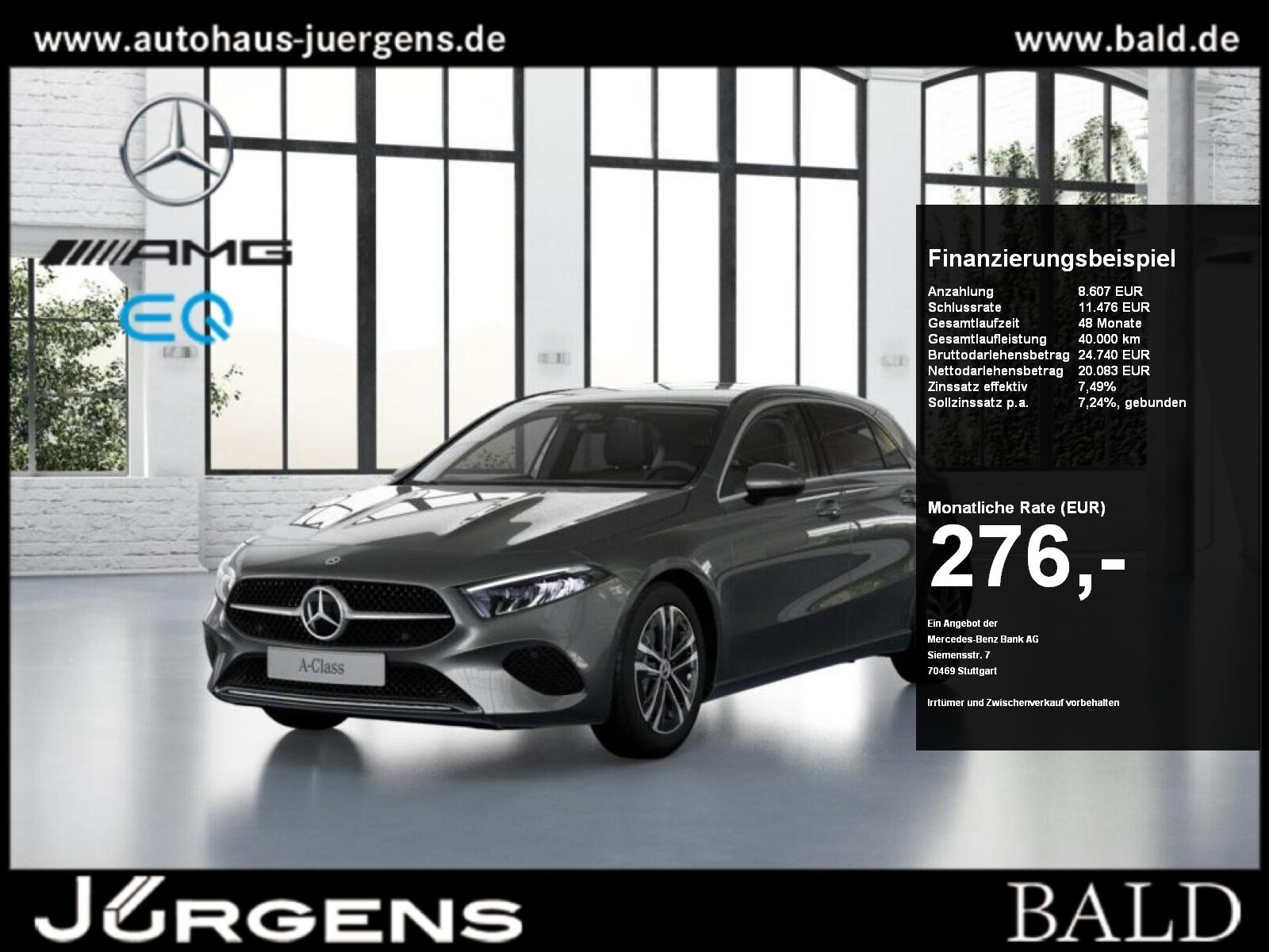 Mercedes-Benz A 180 Progressive/LED/Cam/Distr/Winter/SHZ/17′