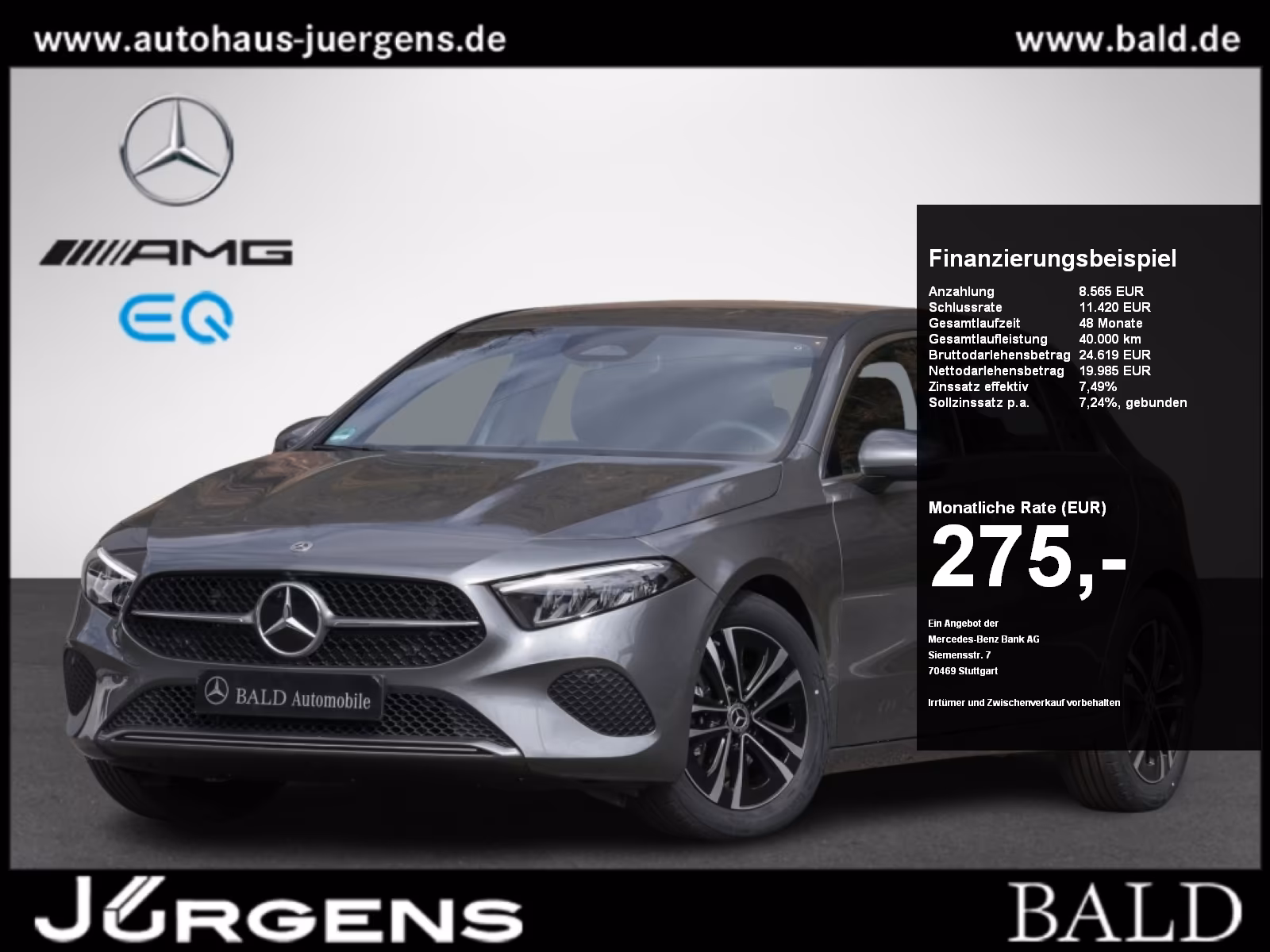 Mercedes-Benz A 180 Progressive/LED/Kamera/SHZ/Winter/17′