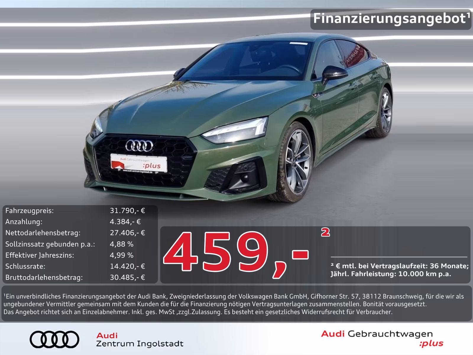 Audi A5 Sportback 40 TDI S line MATRIX Kamera ACC 19″
