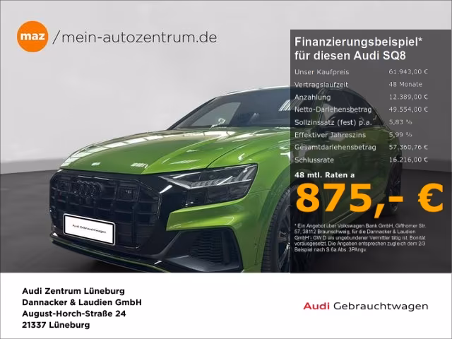 Audi SQ8 4.0 TFSI quattro Alu Matrix LED AHK Pano B&O