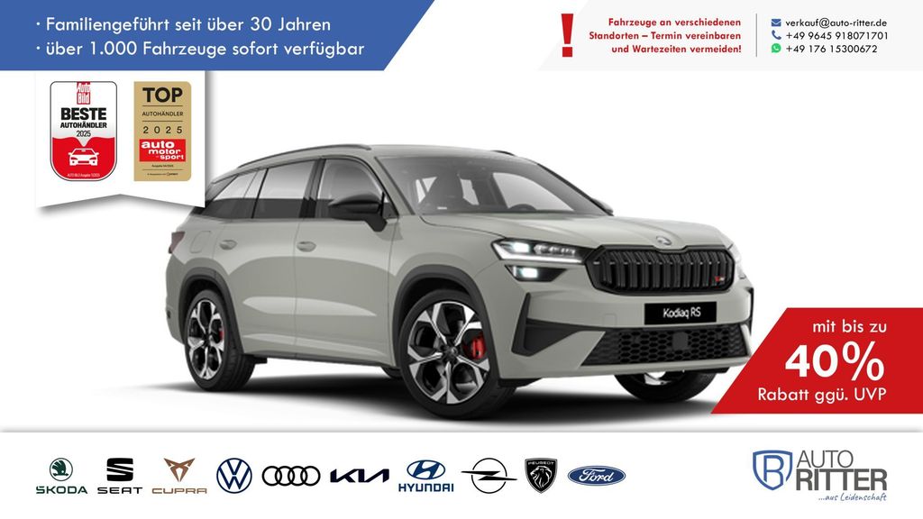 Skoda Kodiaq RS ACC|HuD|Stand-Hzg|AHK|RFK|PANO|LED|…