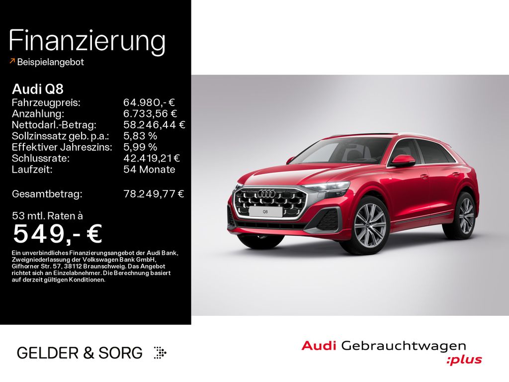 Audi Q8 SUV 50 TDI qu. S line Air*Matrix*Pano*HuD*AHK