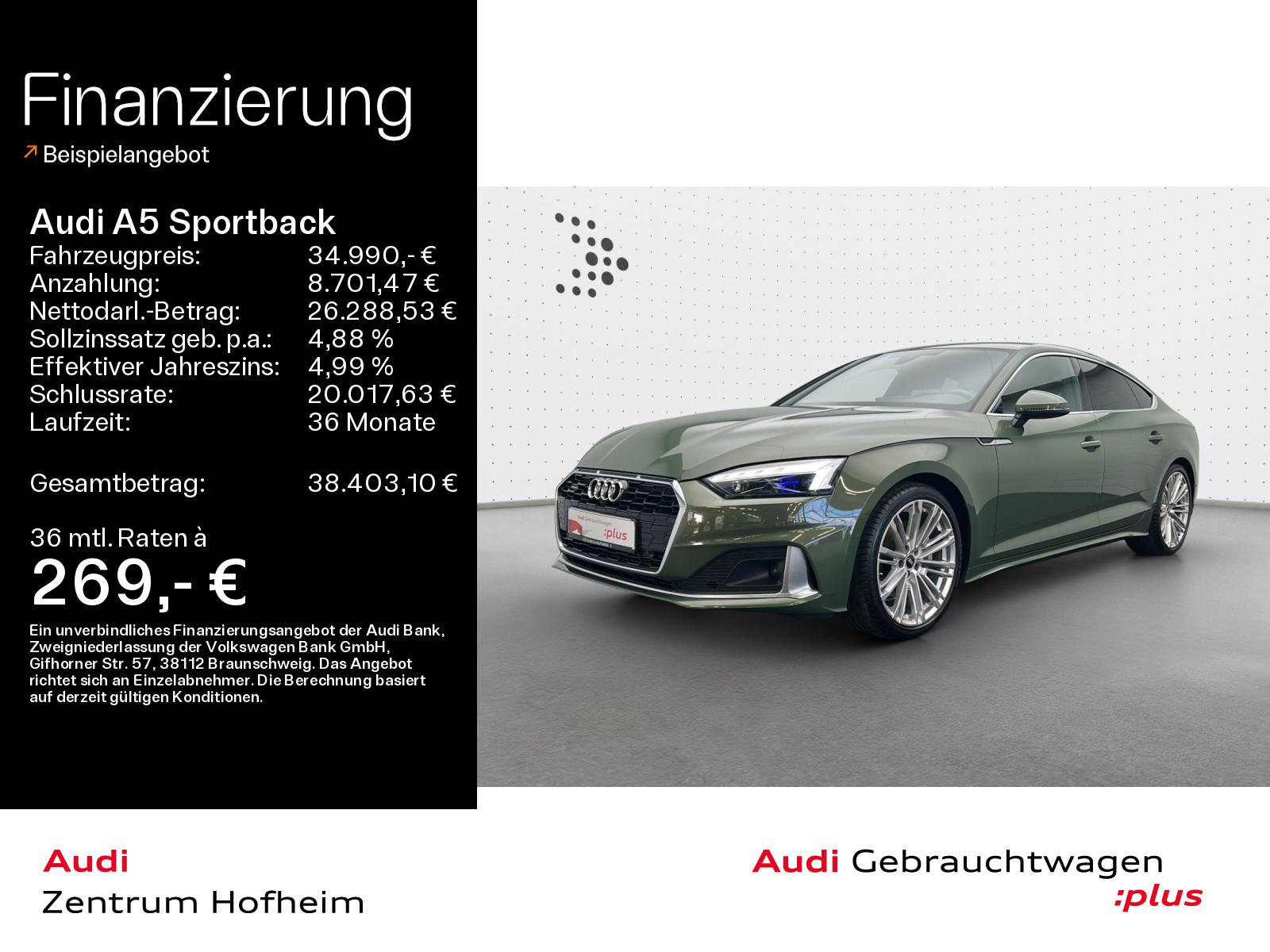 Audi A5 Sportback 40 TFSI qu advanced S tro*HUD*Laser