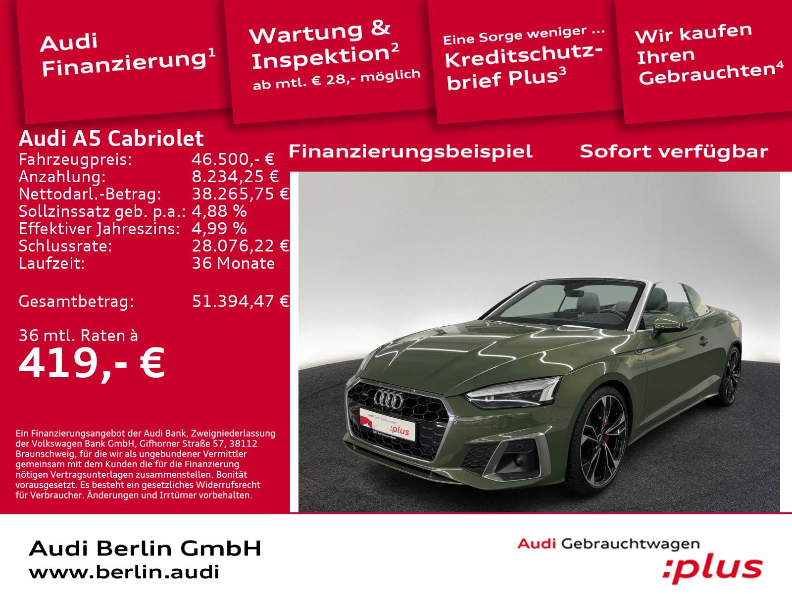Audi A5 Cabriolet S line 40 TDI qu.S tr. MATRIX 360°K