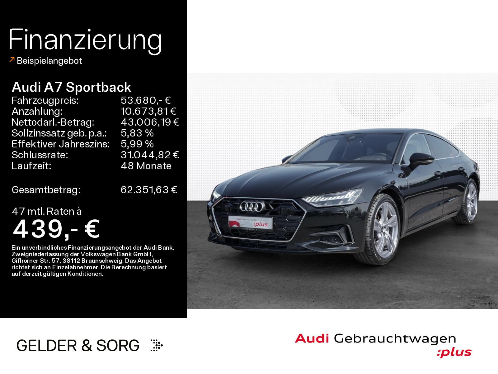Audi A7 Sportback 50 TFSIe quattro B&O*HuD*Stadt*Tour