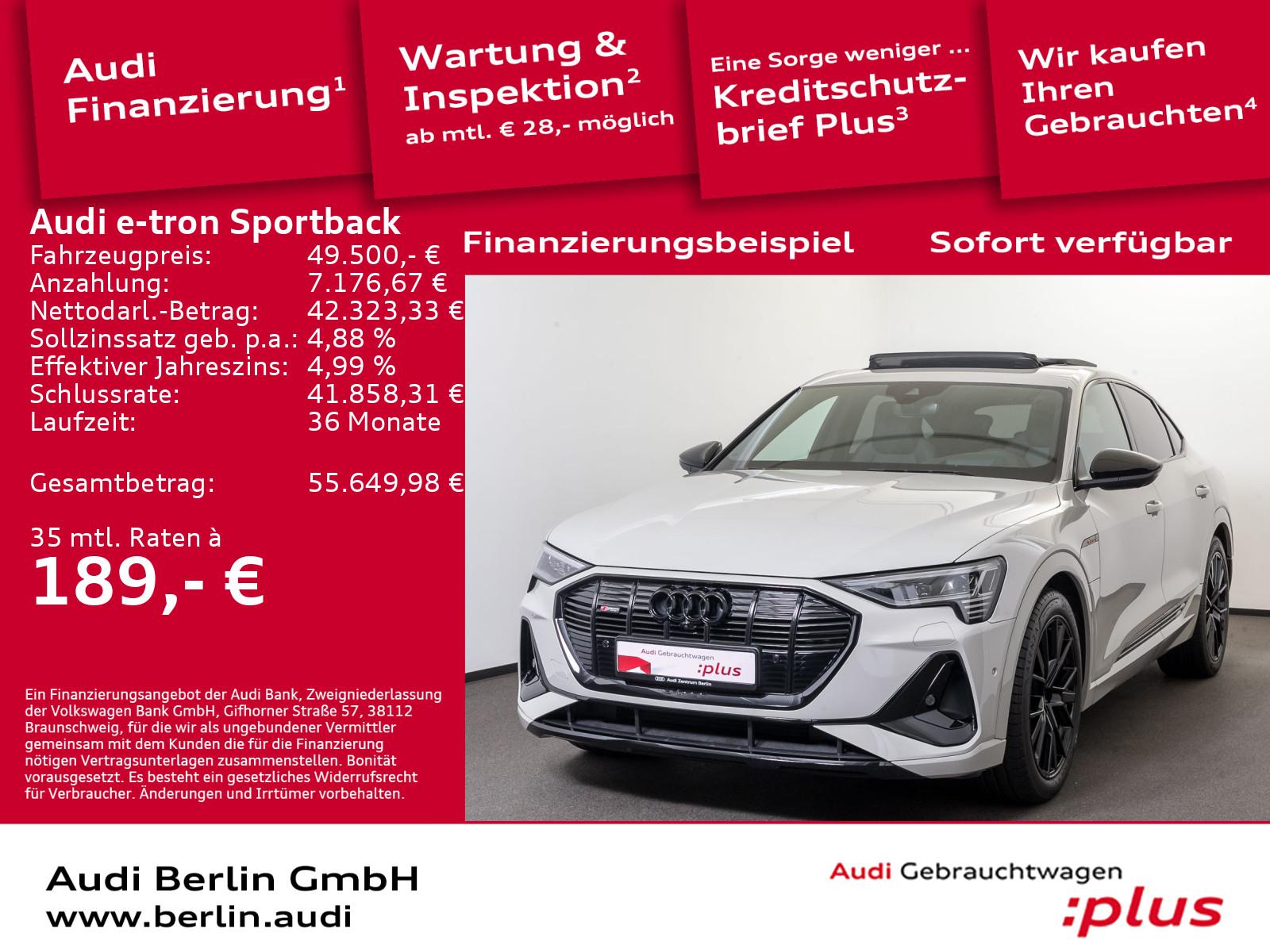 Audi e-tron Sportback S line 55 qu. 360°K HUD NACHTS