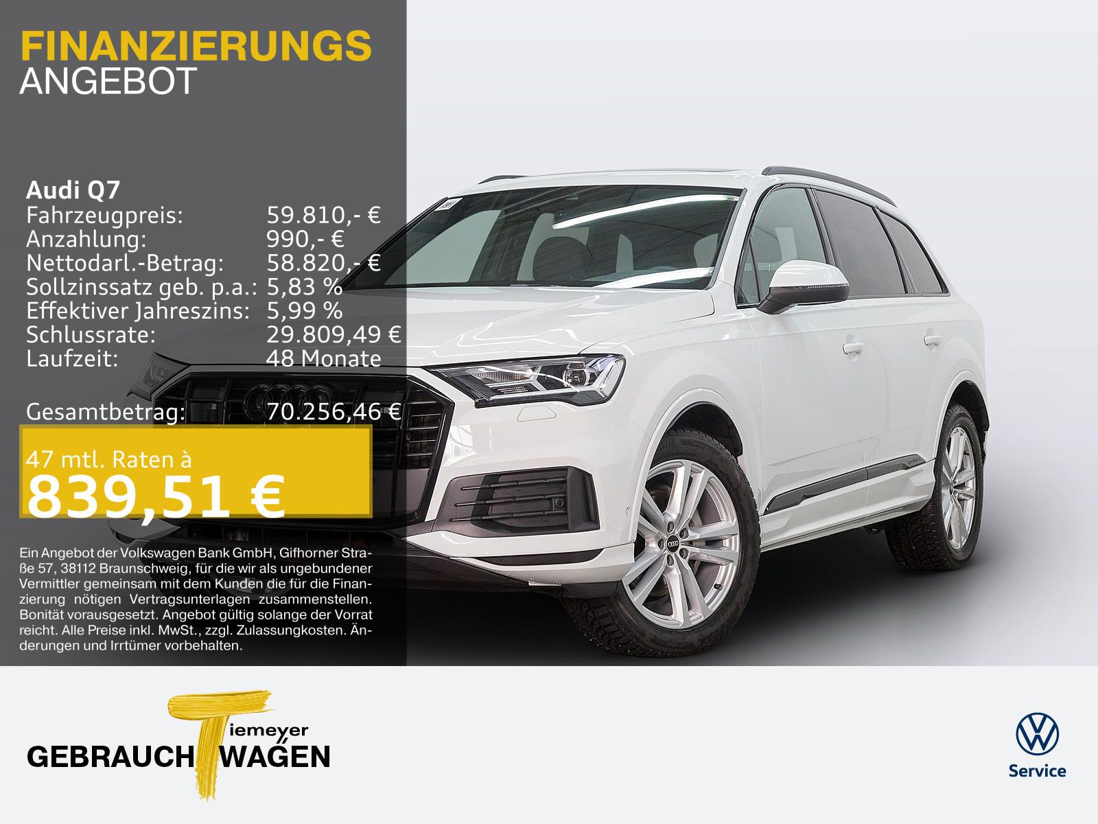 Audi Q7 50 TDI Q BLACK LM22 PANO KAMERA VIRTUAL