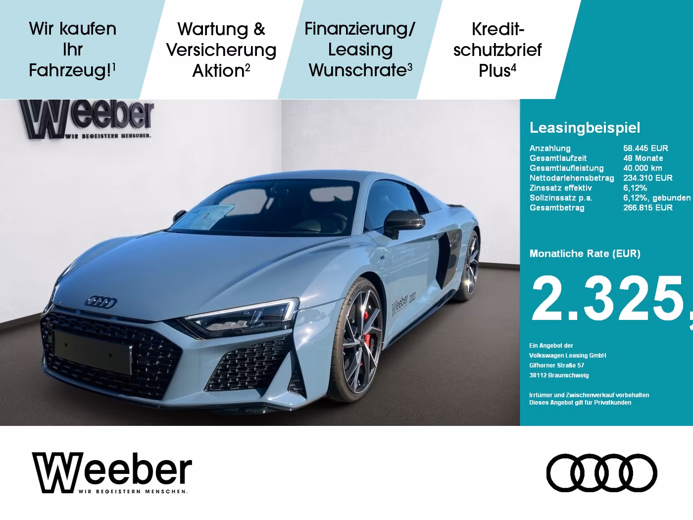 Audi R8 Coupe V10 Performance Navi LED Leder Kamera