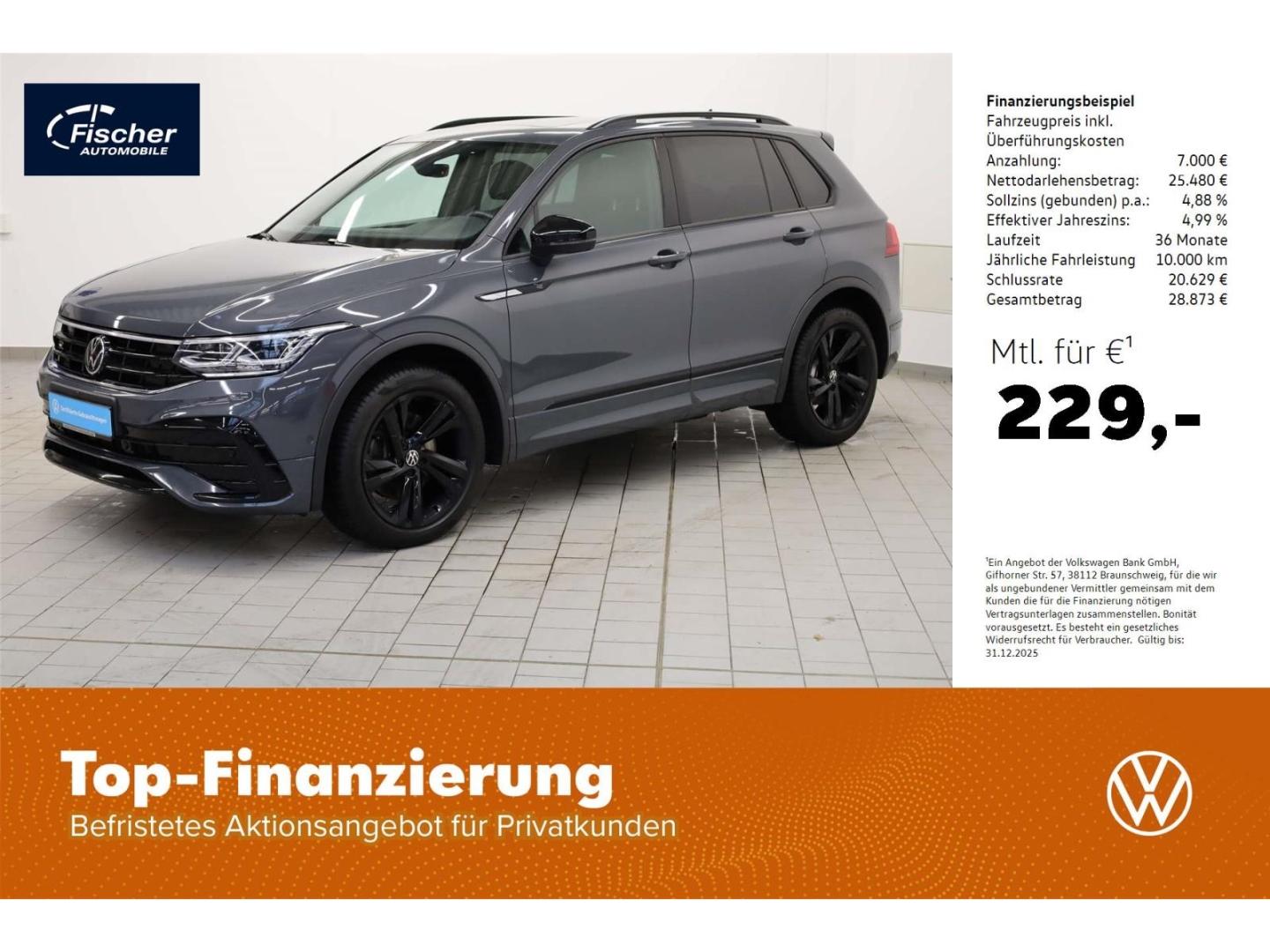 Volkswagen Tiguan 2.0 TDI 4Mot. R-Line DSG Pano/Matrix/StHz