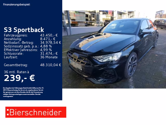 Audi S3 Sportback TFSI qu MATRIX HuD SONOS