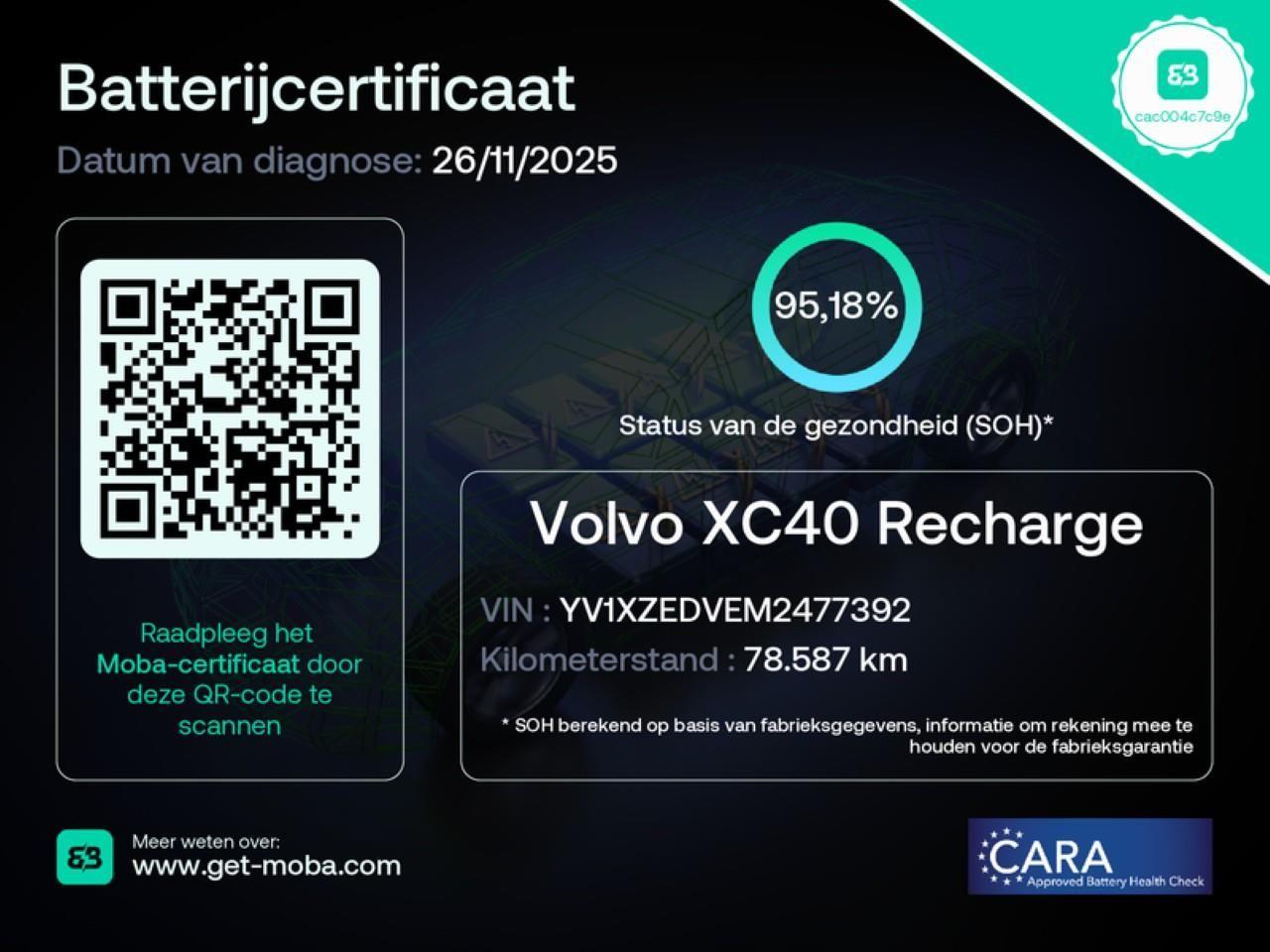 Volvo XC40 Recharge P8 AWD R-Design 95,18% SoH [TREKHA